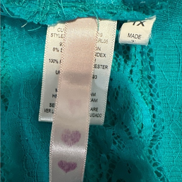 Elegant Teal Lace Top - Picture 5 of 6